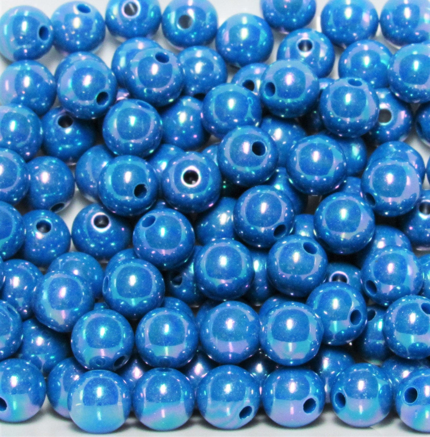 10mm Blue AB Bubblegum Beads, Chunky Bubblegum Beads, Gumball Beads, Acrylic Beads, Fairy Kawaii Bead, Chunky Bubblegum Bead, Chunky Bead