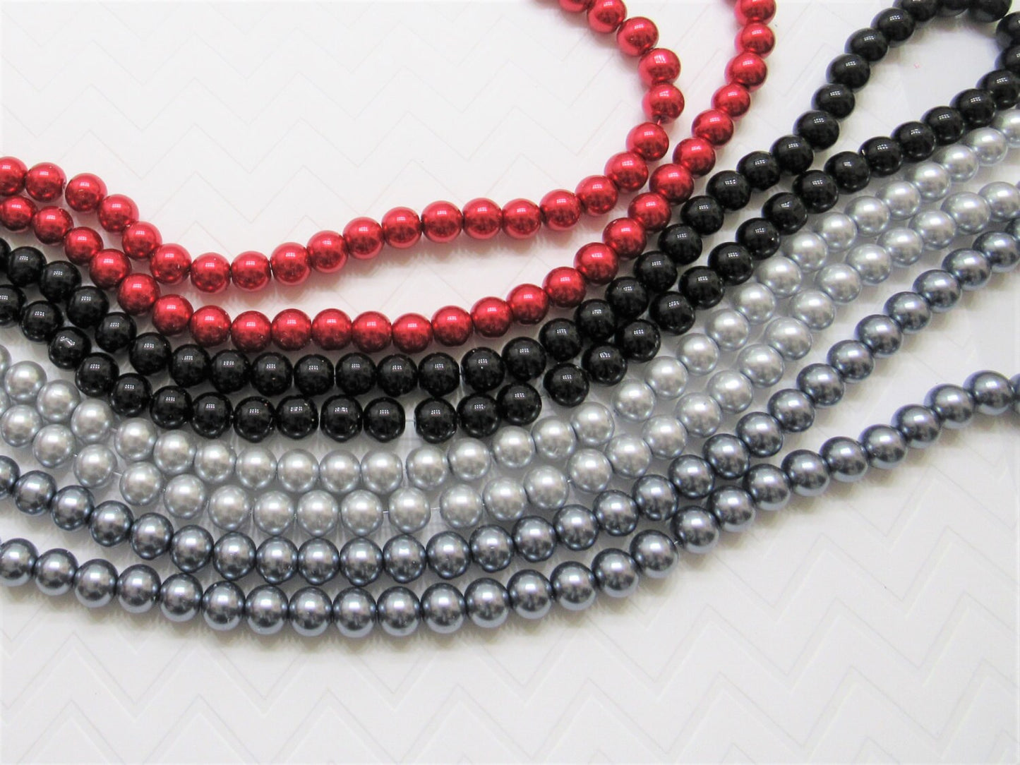 10mm Faux Glass Pearls Red, Black, Light Grey, Grey Bubblegum Pearls, Chunky Pearls,Gumball Pearl Beads,10mm Bubblegum Necklace Pearl