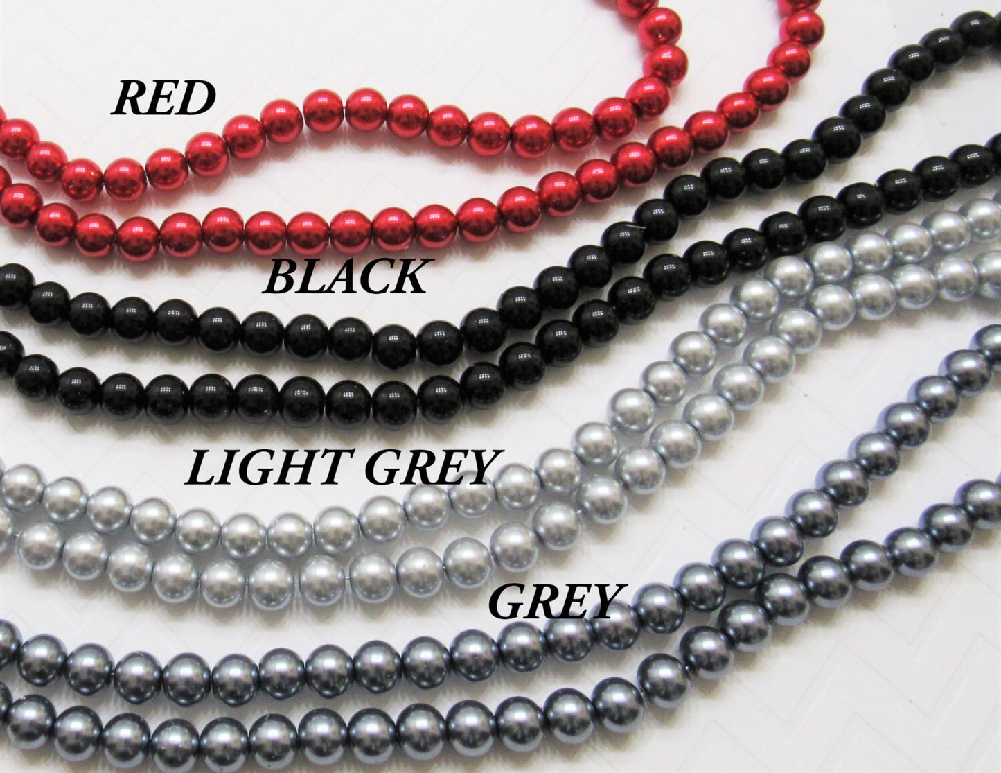10mm Faux Glass Pearls Red, Black, Light Grey, Grey Bubblegum Pearls, Chunky Pearls,Gumball Pearl Beads,10mm Bubblegum Necklace Pearl