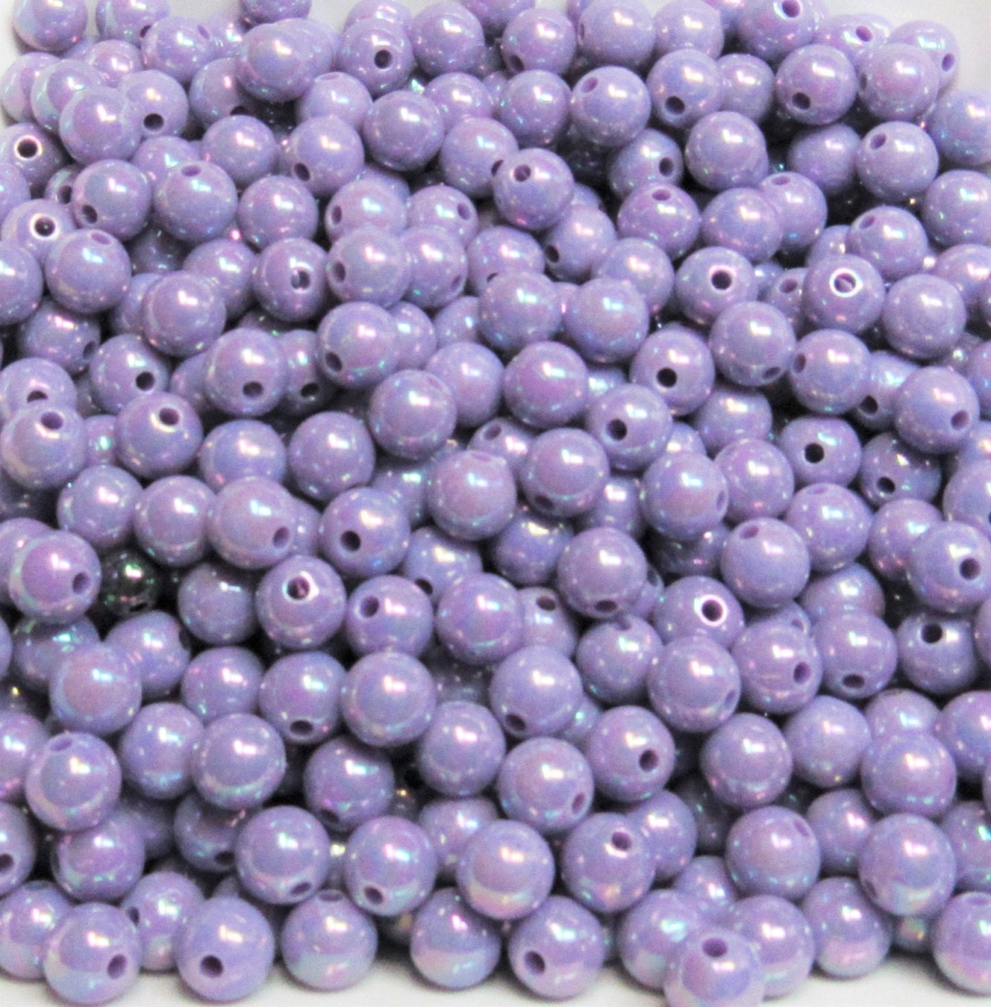 SALE 8mm AB Purple Bubblegum Beads, Aurora Borealis Beads, Gumball Beads, Chunky Necklace Supply, Fairy Kawkii AB Beads, Bubblegum Beads