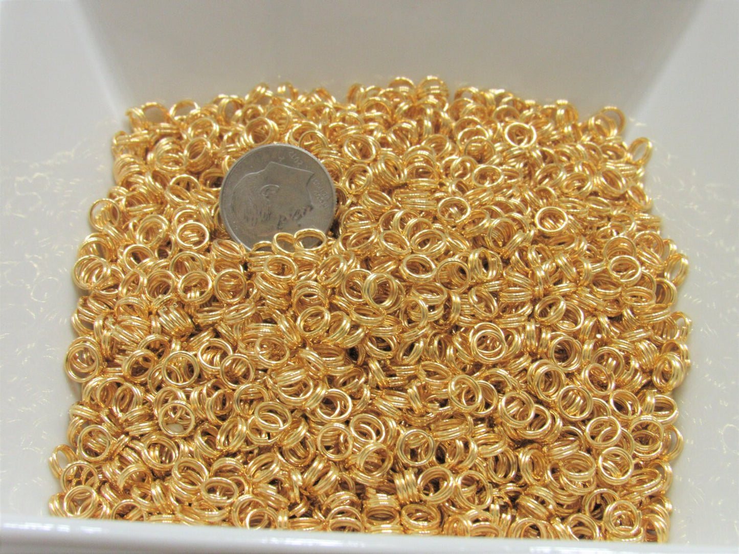 100 Quality 5 mm Double Loop Gold Split Ring, Jewelry Supply , Double Loop Split Ring Hold There Shape Better Than Standard One