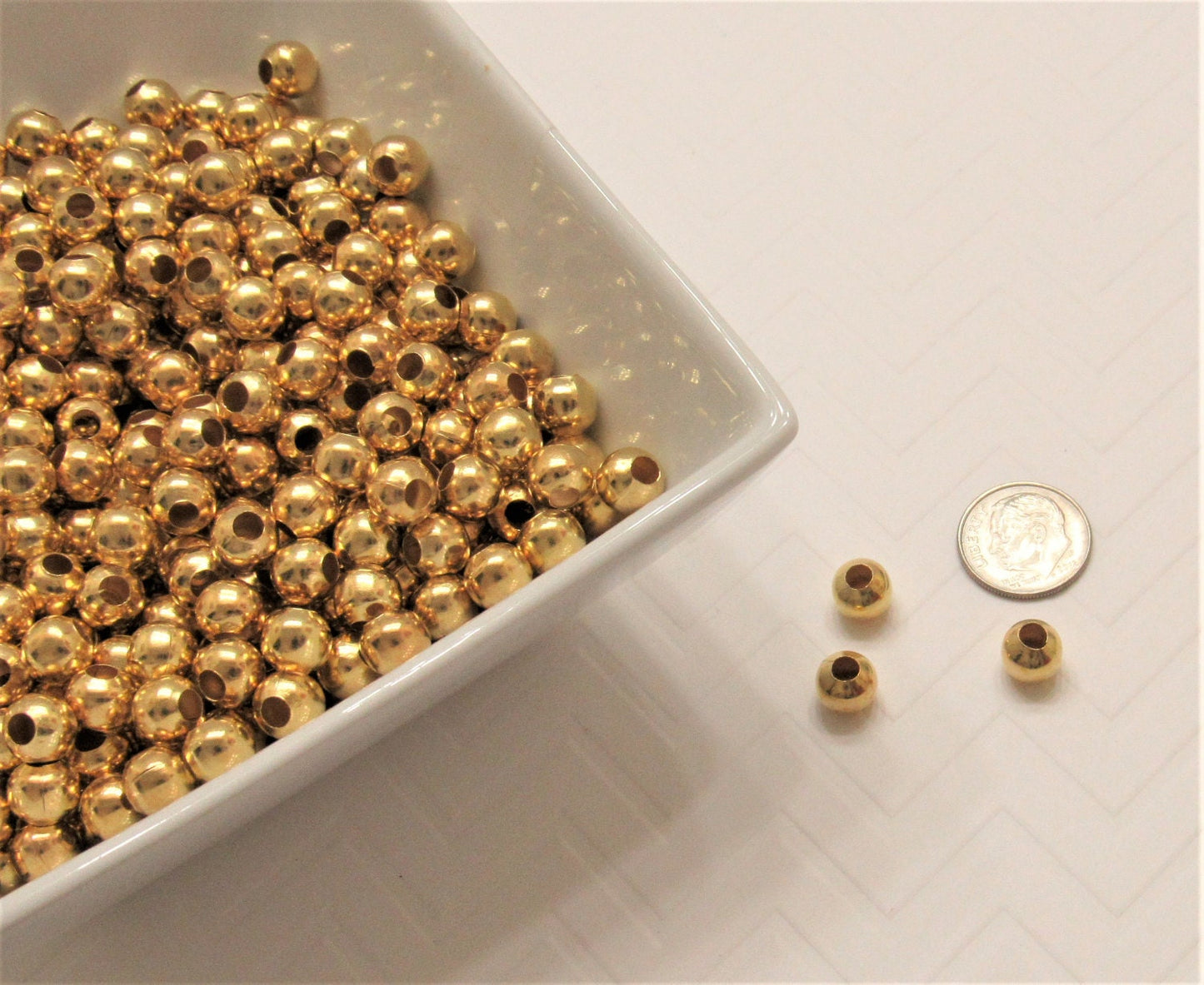 8mm Shinny Gold Spacer Beads, 5mm Hole, Gold Bubblegum Spacer Beads, Chunky Gold Spacer Beads, Gold Bubblegum Bead Spacer Bead,Metal Bead