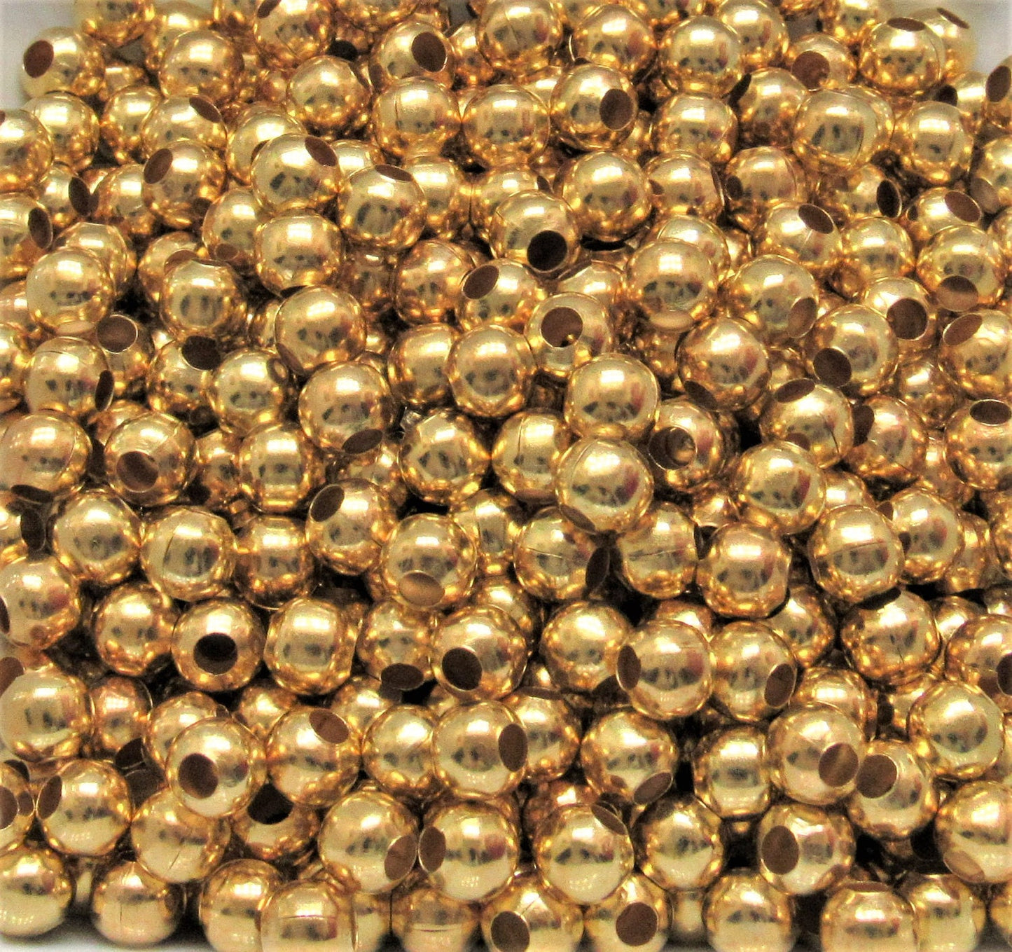 8mm Shinny Gold Spacer Beads, 5mm Hole, Gold Bubblegum Spacer Beads, Chunky Gold Spacer Beads, Gold Bubblegum Bead Spacer Bead,Metal Bead