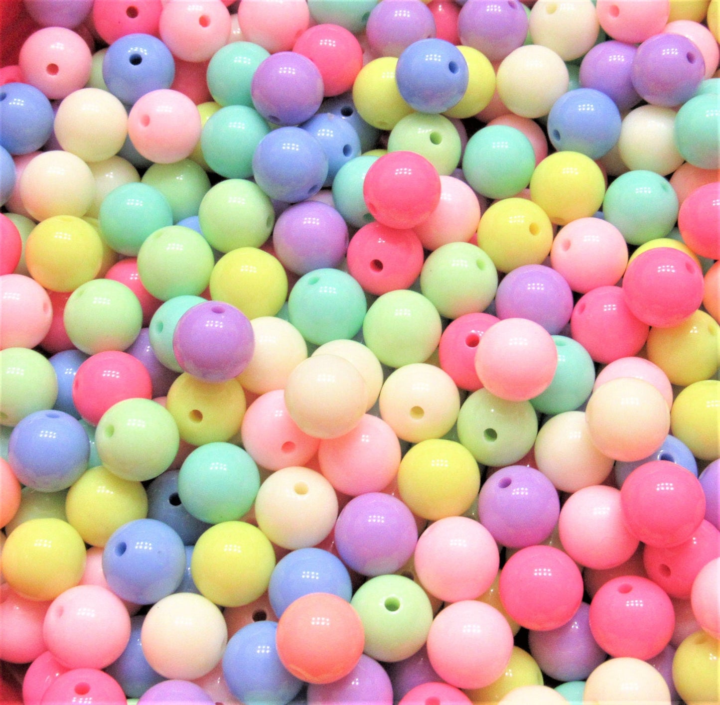 100 for 2.99 8mm Pastel Bubblegum Beads, Chunky Assorted Pastel Colored Beads, Necklace Supply Bead, Gumball Beads, Bubblegum Beads,