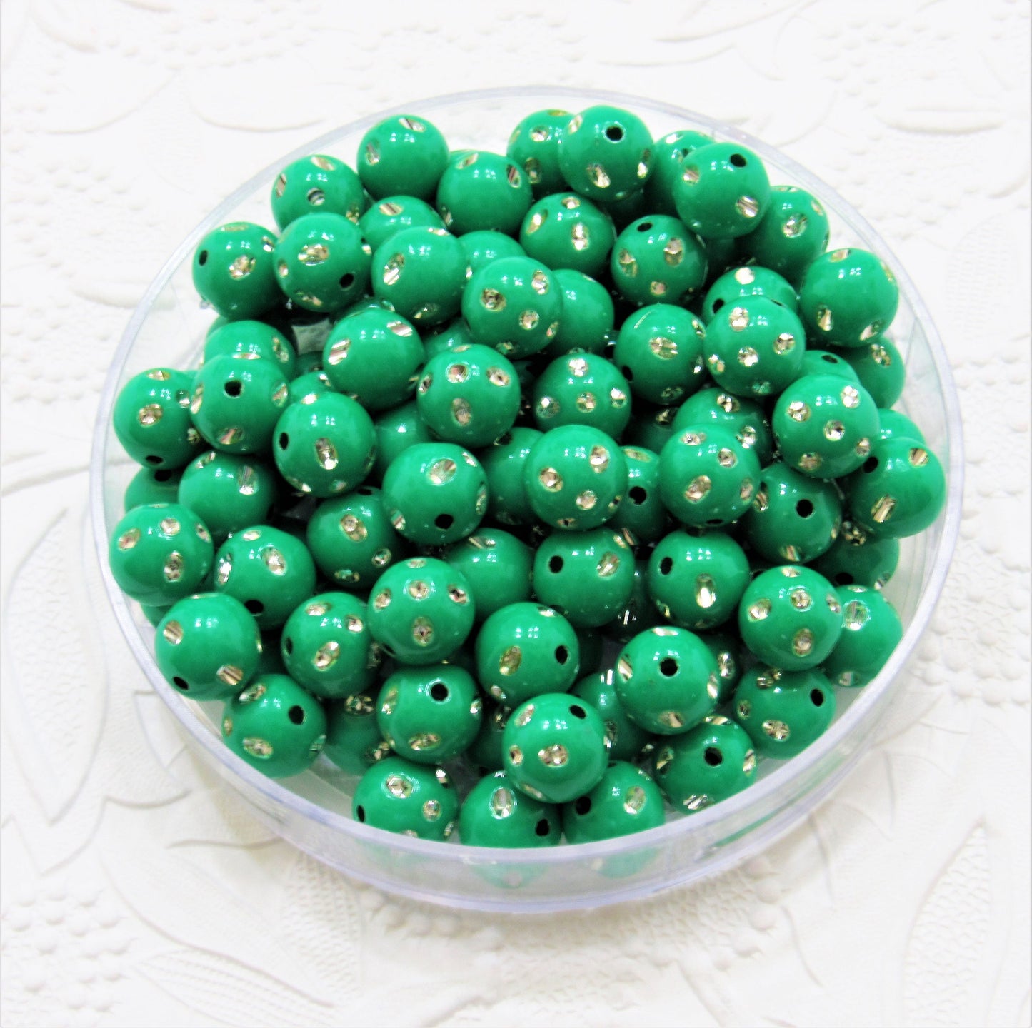 10mm Green Bubblegum Rhinestone Beads, Bubblegum Beads, Chunky Bling Beads, Gumball Beads Chunky Necklace Beads, Faux Rhinestone