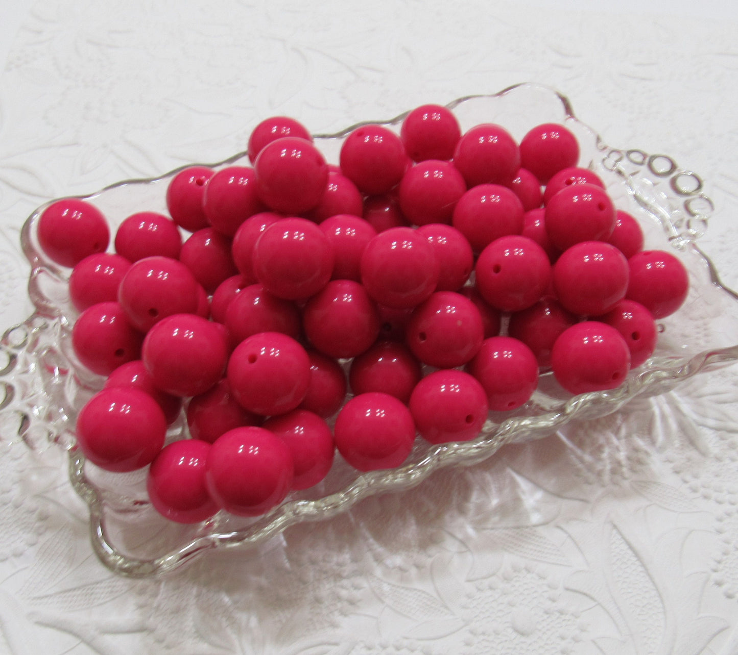 20mm Azalea Pink Bubblegum Beads, Acrylic beads, Round Gumball Beads, Chunky Bubblegum Beads, Bubblegum Necklace Supply, Beading Supply