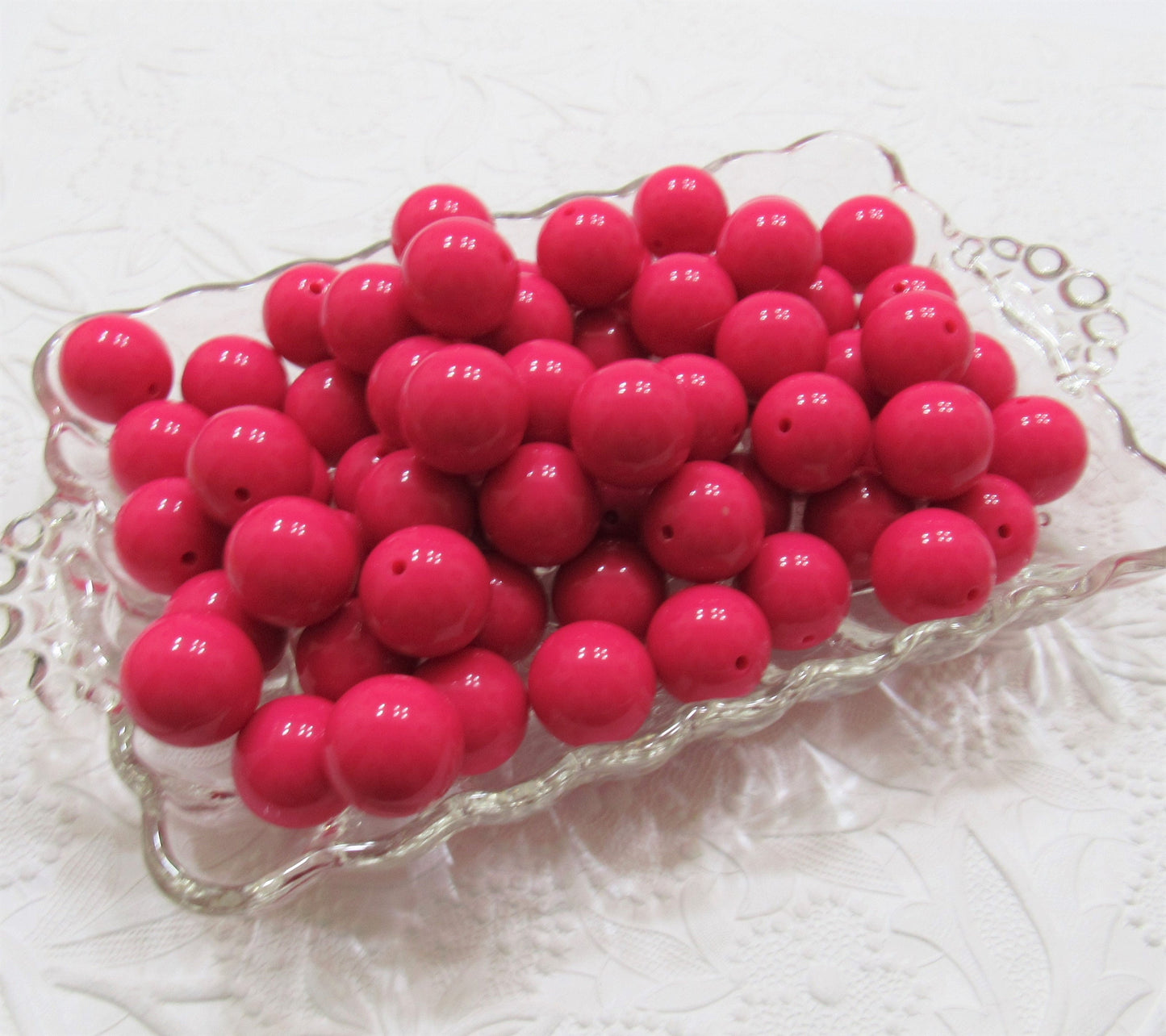 20mm Azalea Pink Bubblegum Beads, Acrylic beads, Round Gumball Beads, Chunky Bubblegum Beads, Bubblegum Necklace Supply, Beading Supply