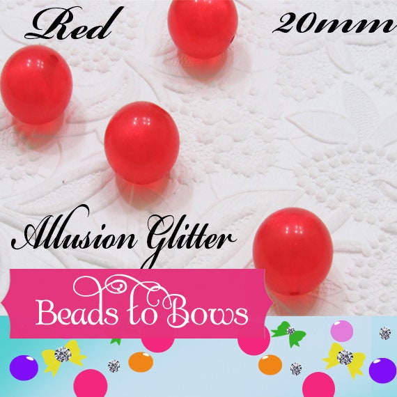 NEW 20mm Red Allusion Glitter Bubblegum Beads, Chunky Beads, Bubblegum Glitter Beads, Chunky Beads, Chunky Bead Supply, Glitter Bead