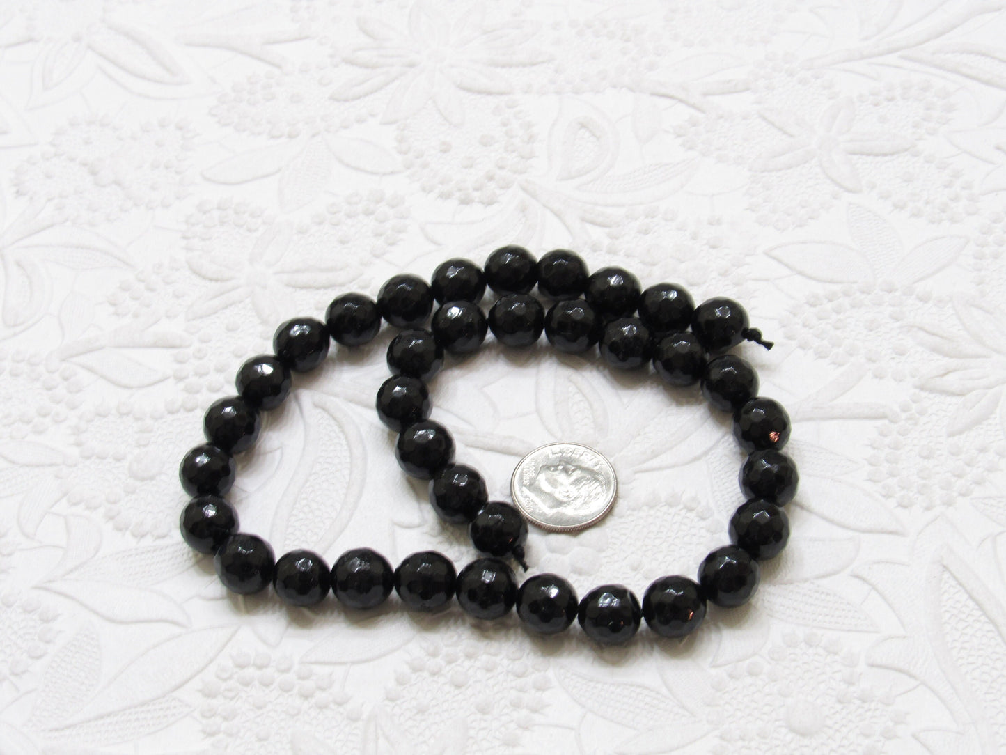Natural Malaysia Black Jade 10mm Beads, 14 inch Strand, 37 piece strand, Dyed Natural Malaysia Jade Beads