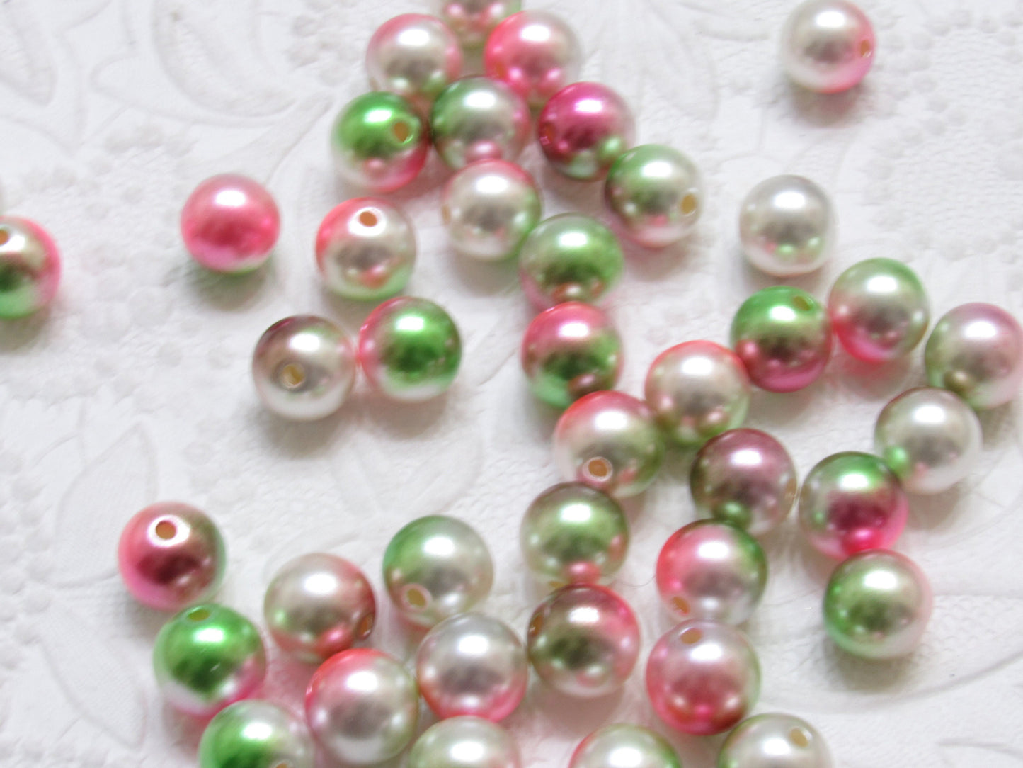 10 or 12mm Mermaid Bubblegum Pearls, Ombre Acrylic Pearls, Gumball Pearls, Bubblegum Necklace Supply Bead, Jewelry Supply, Supply