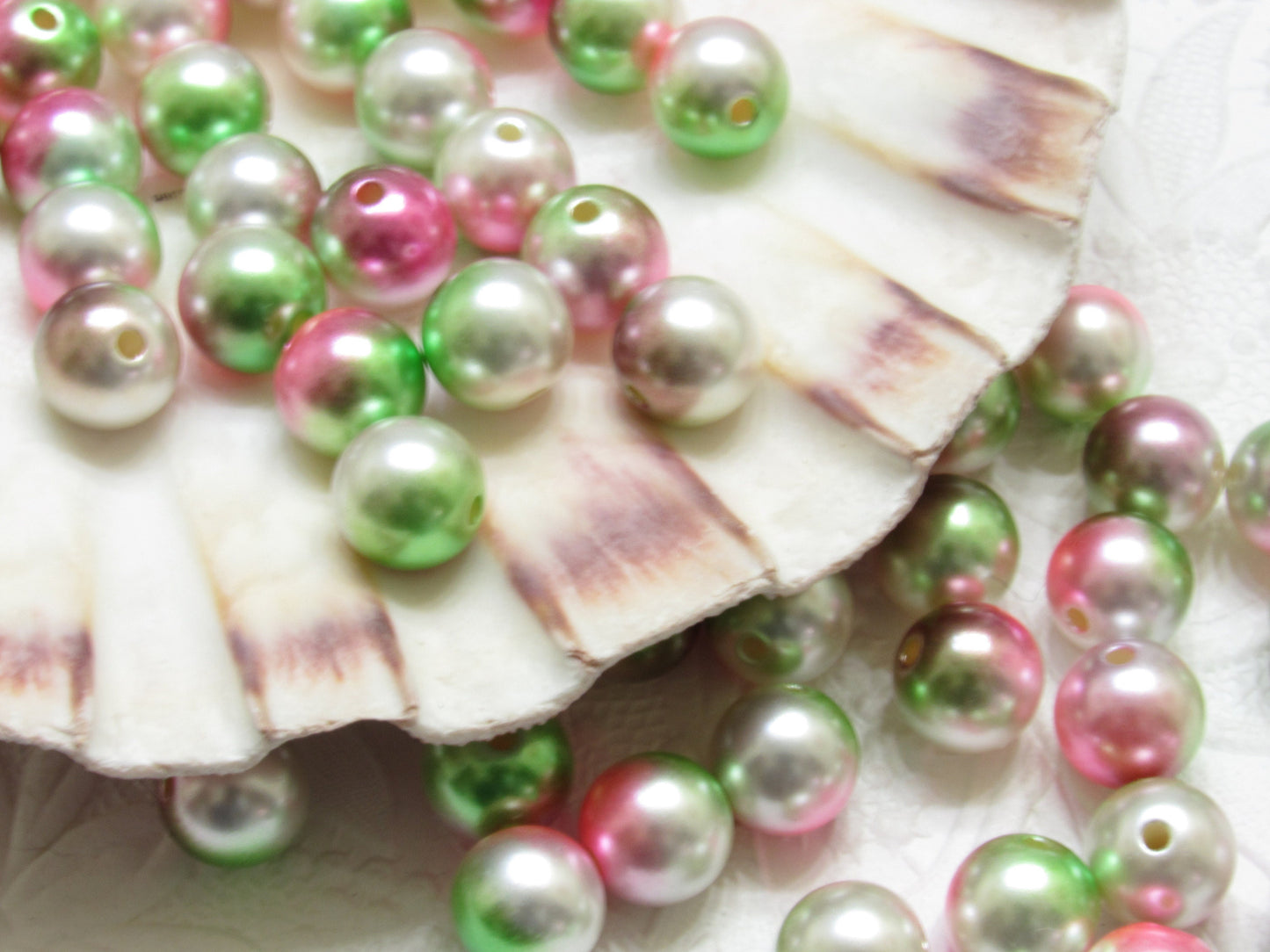 10 or 12mm Mermaid Bubblegum Pearls, Ombre Acrylic Pearls, Gumball Pearls, Bubblegum Necklace Supply Bead, Jewelry Supply, Supply