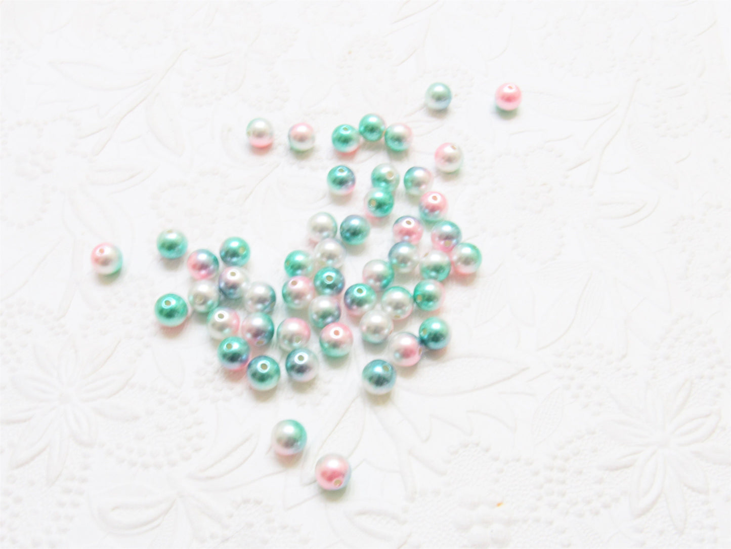 10mm or 12mm Mermaid Bubblegum Pearls, Ombre Acrylic Pearls, Pink and Aqua Pearls, Magic Bubblegum Necklace Supply Bead, Jewelry Supply