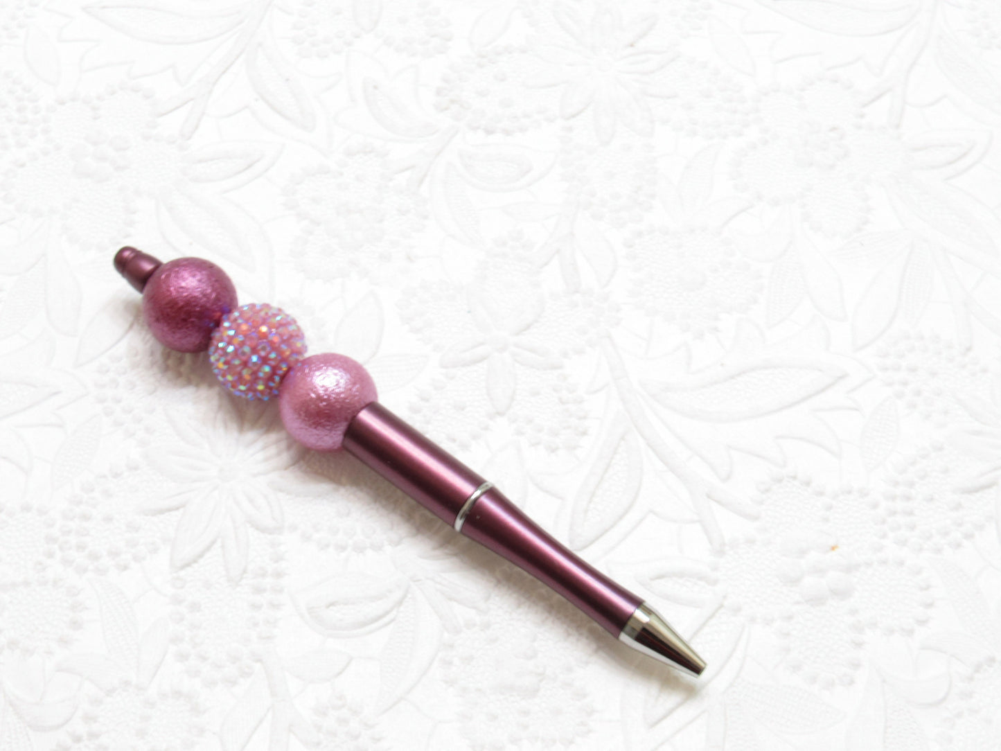3 for 5.00 DIY Plum Bubblegum Be adable Pen Blanks, Beadable Pen, DIY Plastic Beadable Pens, Black Ink