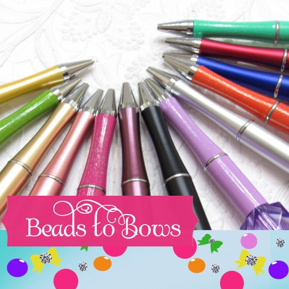 3 for 5.00 Beadable DIY Sage Green Bubblegum Beadable Pen Blanks, Beadable Pen Lightweight, DIY Plastic Beadable Pens, Black Ink