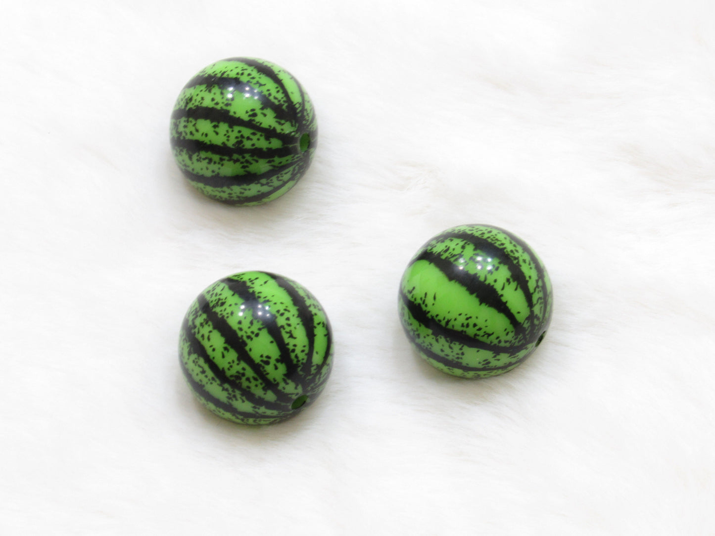 NEW 20mm Green Watermelon Bubblegum Beads, Chunky Beads, Round Acrylic Beads, Bubblegum Bead, Watermelon Bubblegum Beadss.