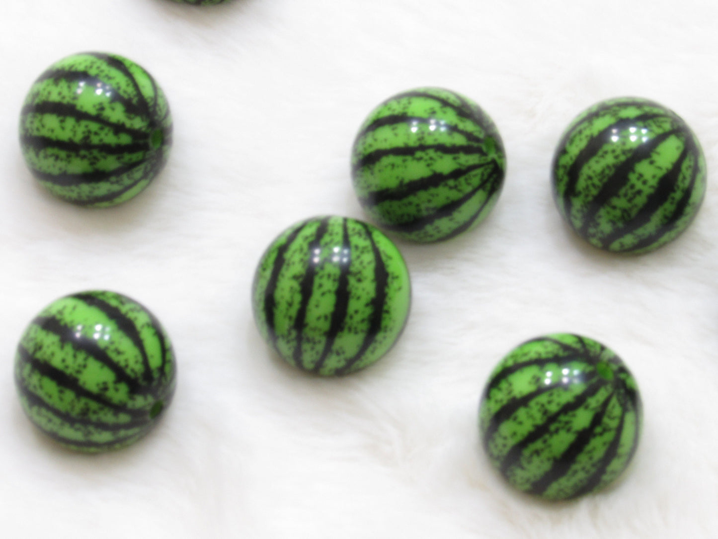 NEW 20mm Green Watermelon Bubblegum Beads, Chunky Beads, Round Acrylic Beads, Bubblegum Bead, Watermelon Bubblegum Beadss.