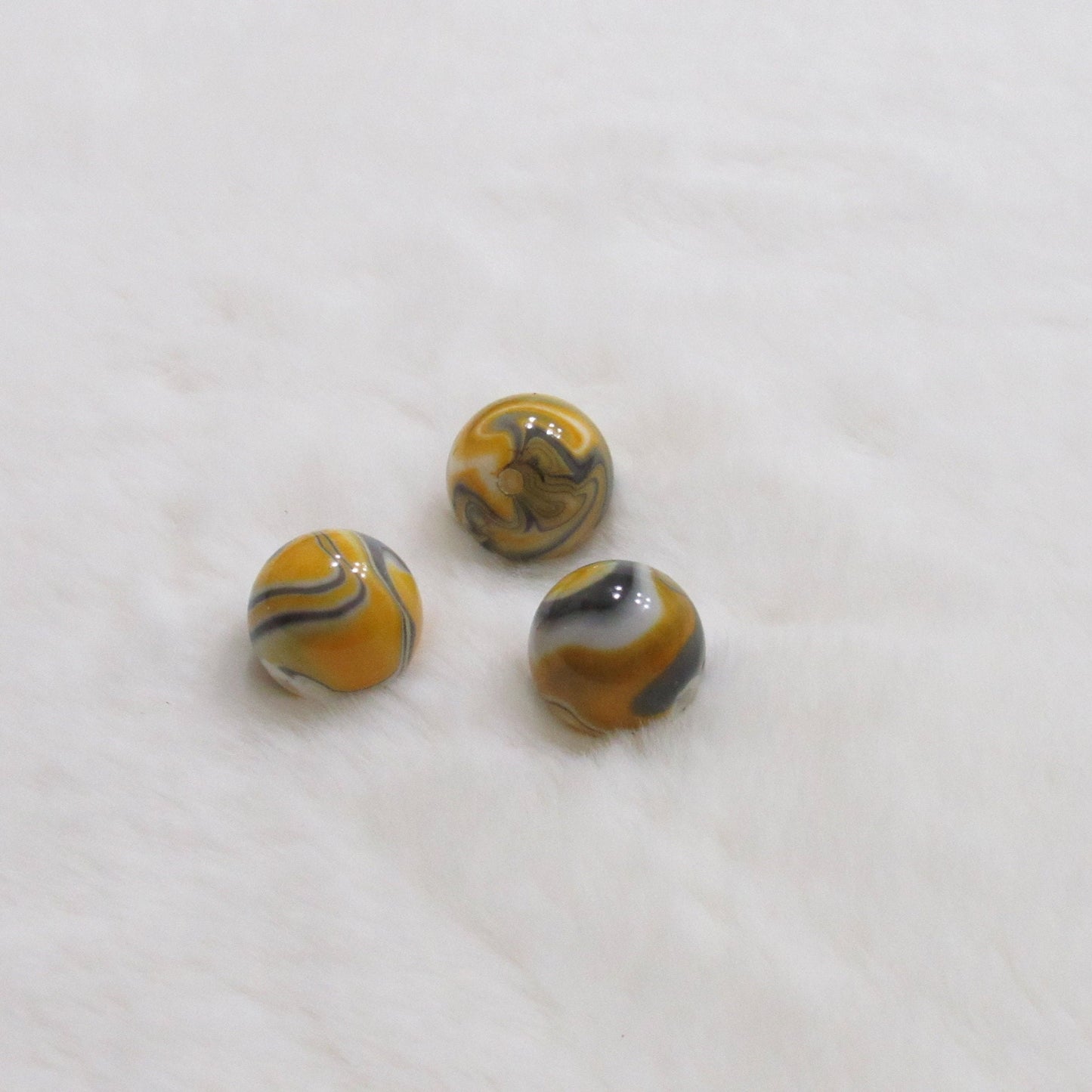 New 20mm Gold Grey White Marble Look Bubblegum Beads, Imitation Marble Beads, Chunky Bi Color Beads