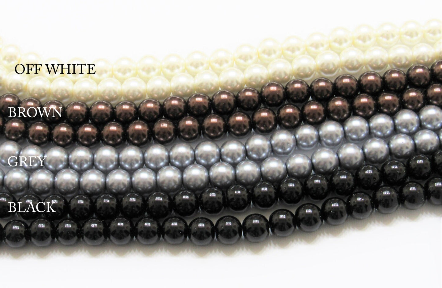 10mm Faux Glass Pearls White, Coffee, Lt. Grey, Black Bubblegum Pearls Chunky Pearls, Gumball Beads 10mm hole 1.5mm Colorful Beads,