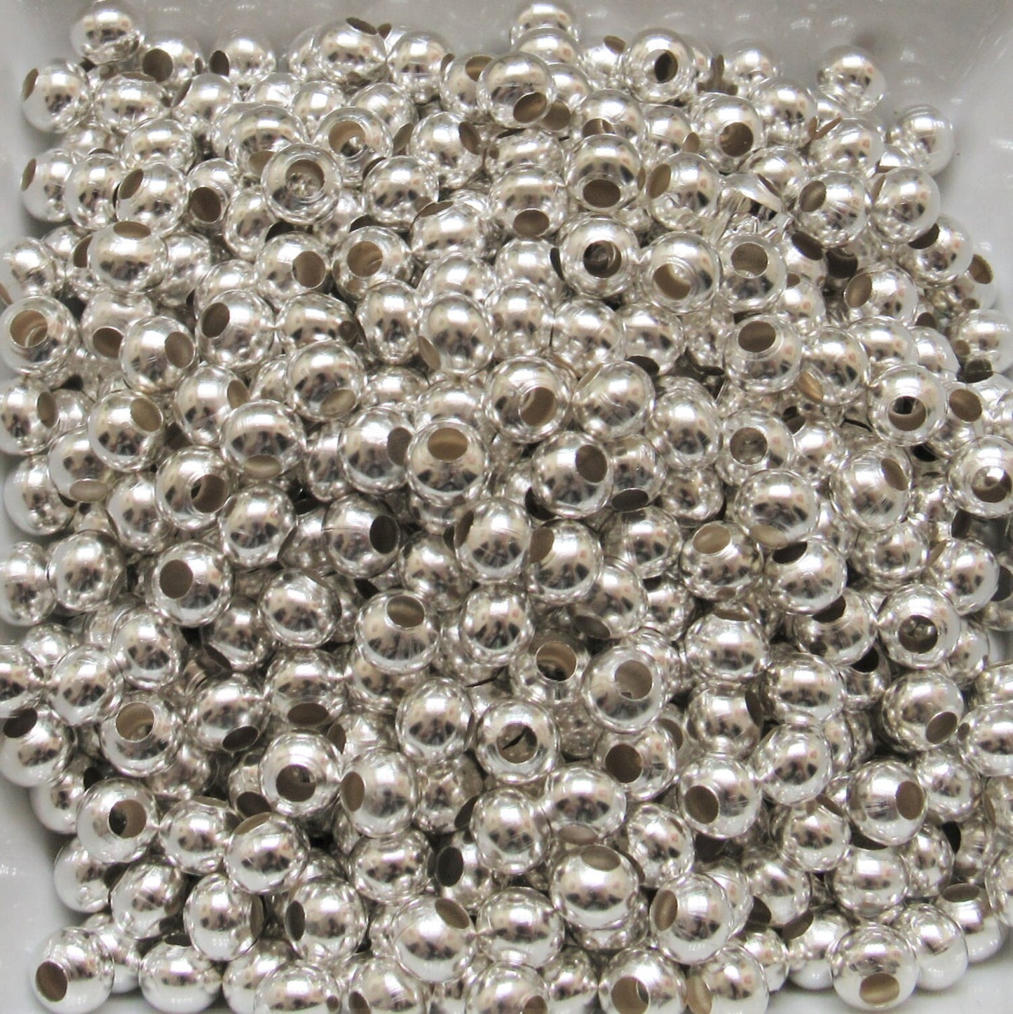 8mm Shinny bright spacer beads, Silver 8mm bubblegum spacer beads, Chunky Silver spacer beads,Silver bubblegum bead spacer bead,Metal bead
