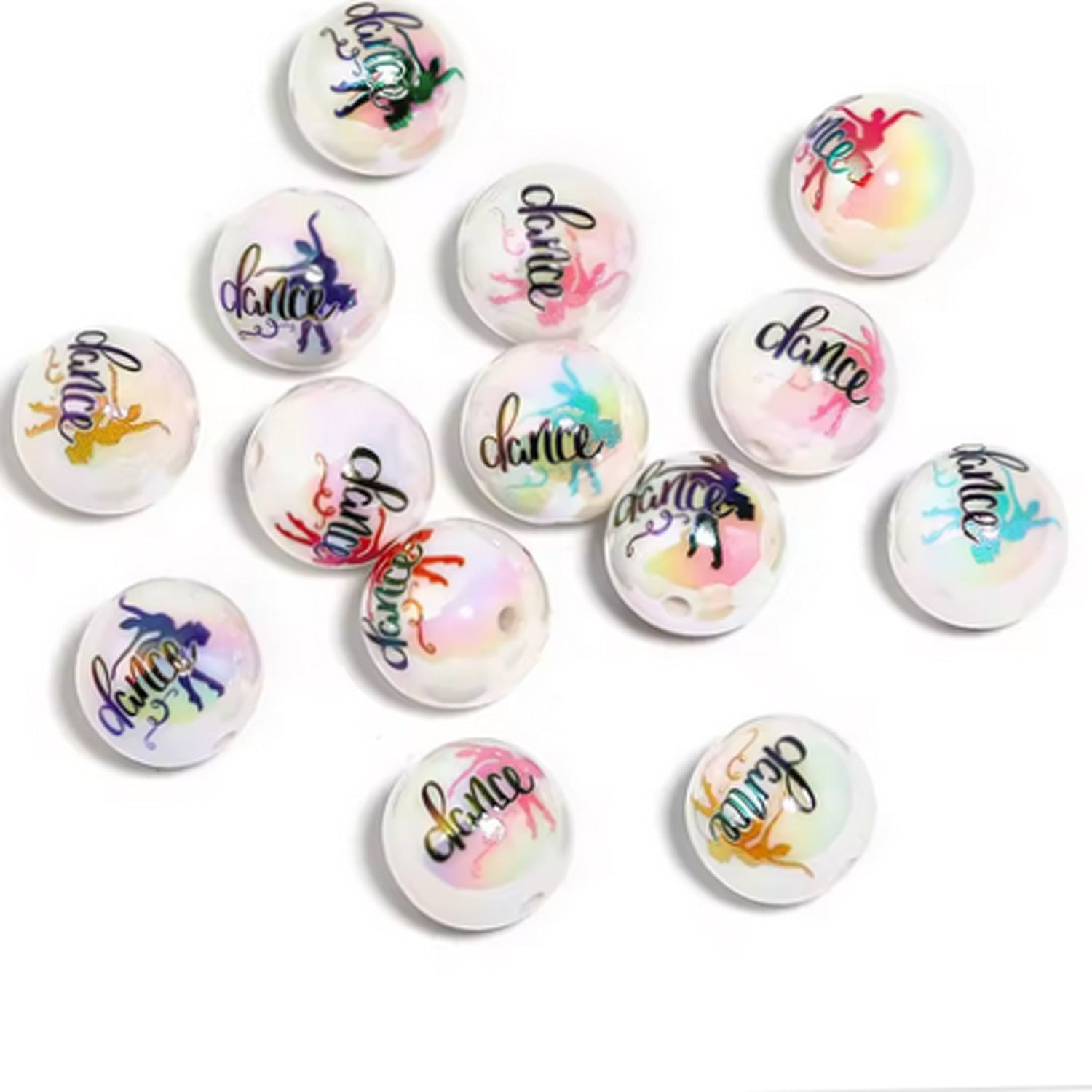 20mm Printed Acrylic Beads