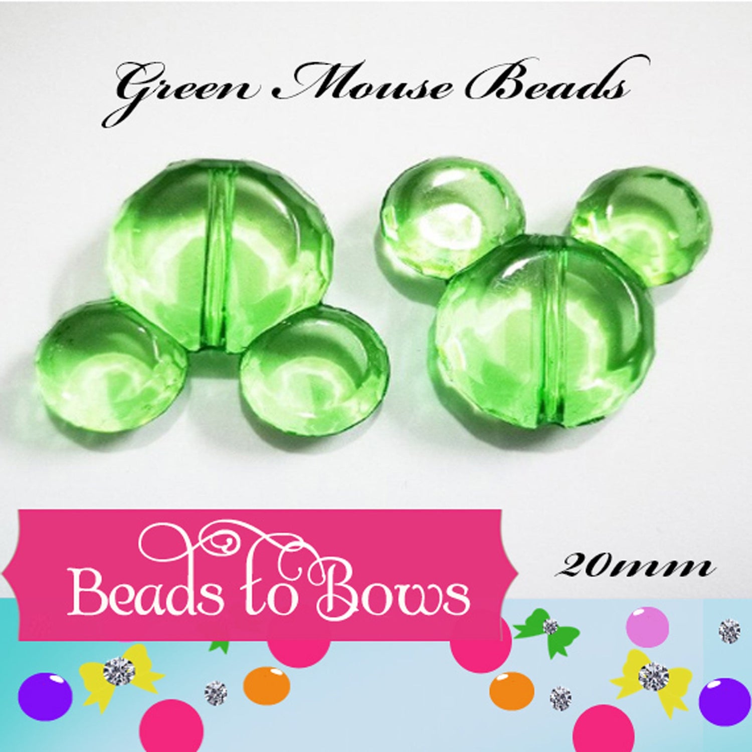 Mouse Beads & Ribbon Necklaces