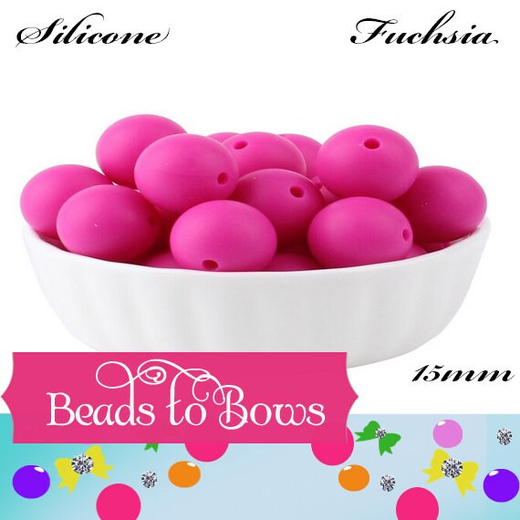 Colorful 15mm silicone beads