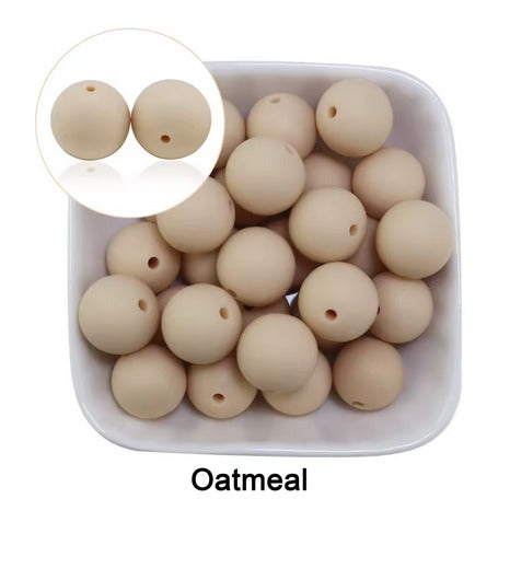 Silicone solids Color Oatmeal Beads, Soft Beads, Key Rings, Beadable Pens, lanyards and Food Grade Silicone Beads