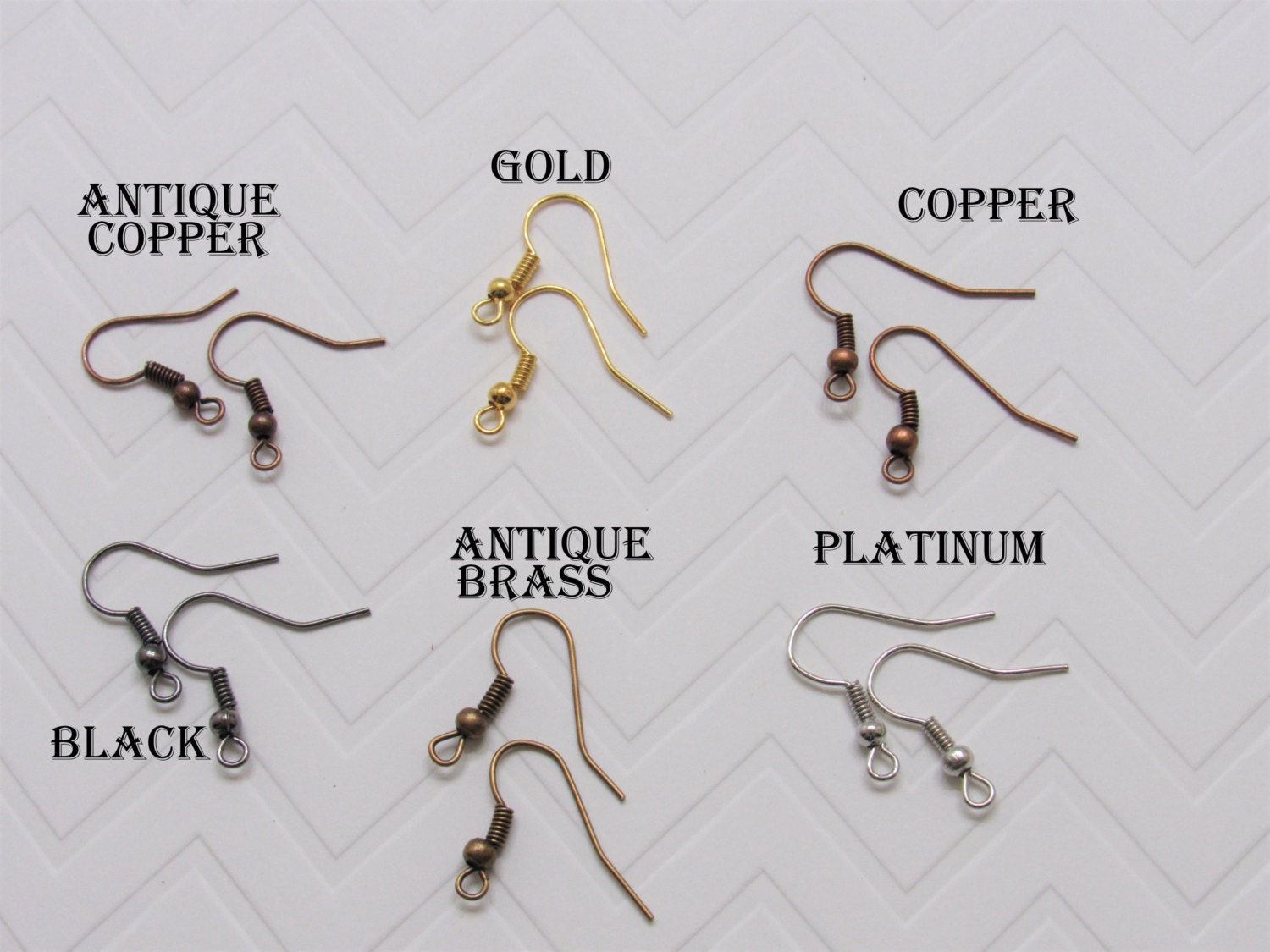 10 Pair Gun Metal Earring Hooks And Ear Nuts, Earring Wires, Bead And Coil Fish Hook, Jewelry Findings and Supplies, Earring Wires, Supplies