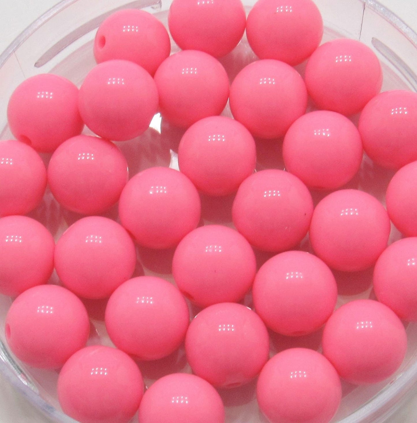 10ct 16mm Pink Bubblegum Beads, Chunky Bubblegum Beads, Chunky Gumball Beads, Fairy Kei Beads, Chunky Necklace Supply, Acrylic Bead