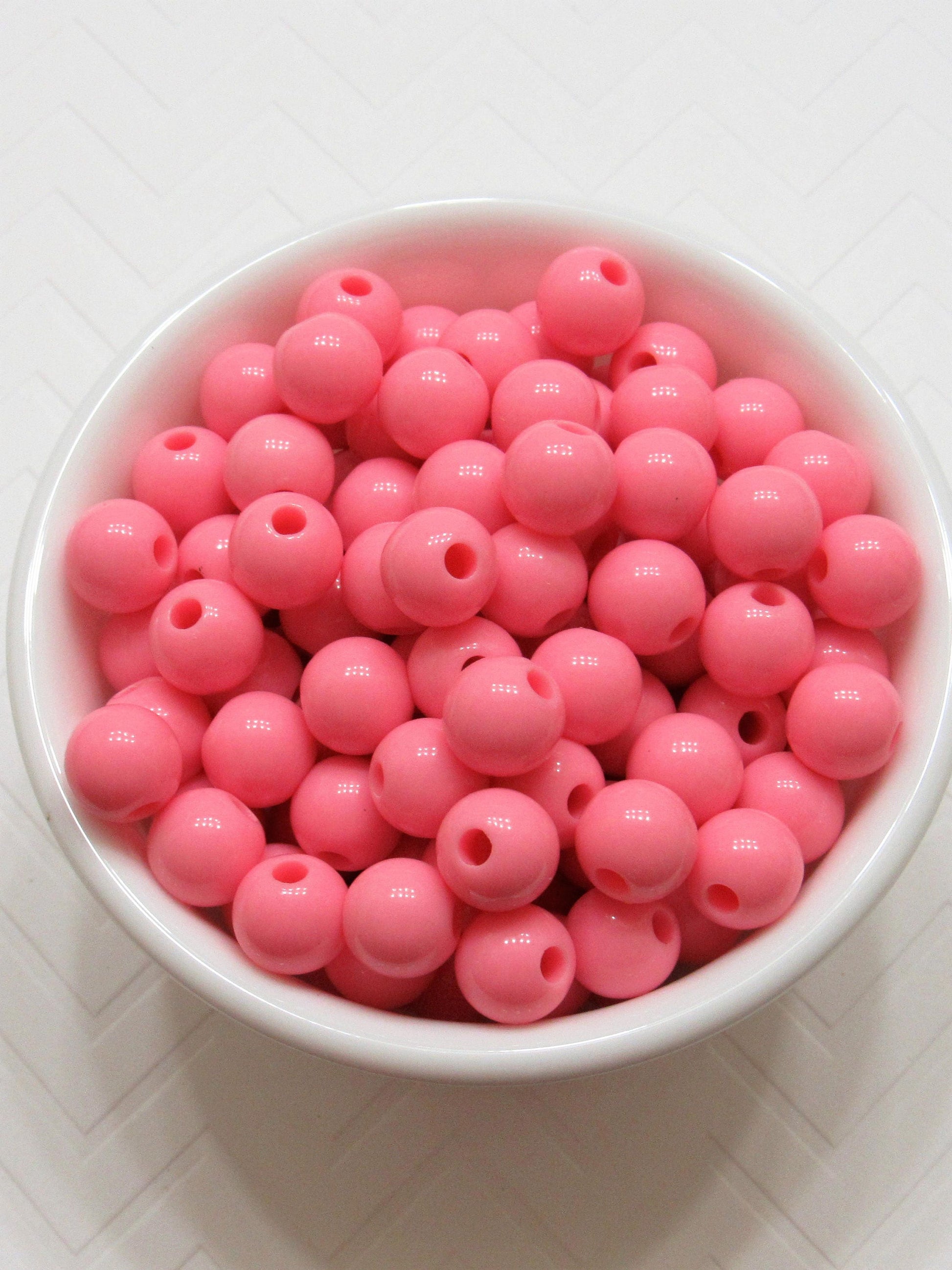 50 Pink 12mm Bubblegum Beads, Chunky Gumball  Beads, Chunky Necklace Supply Bead, Gumball Beads, Chunky Necklace Beads