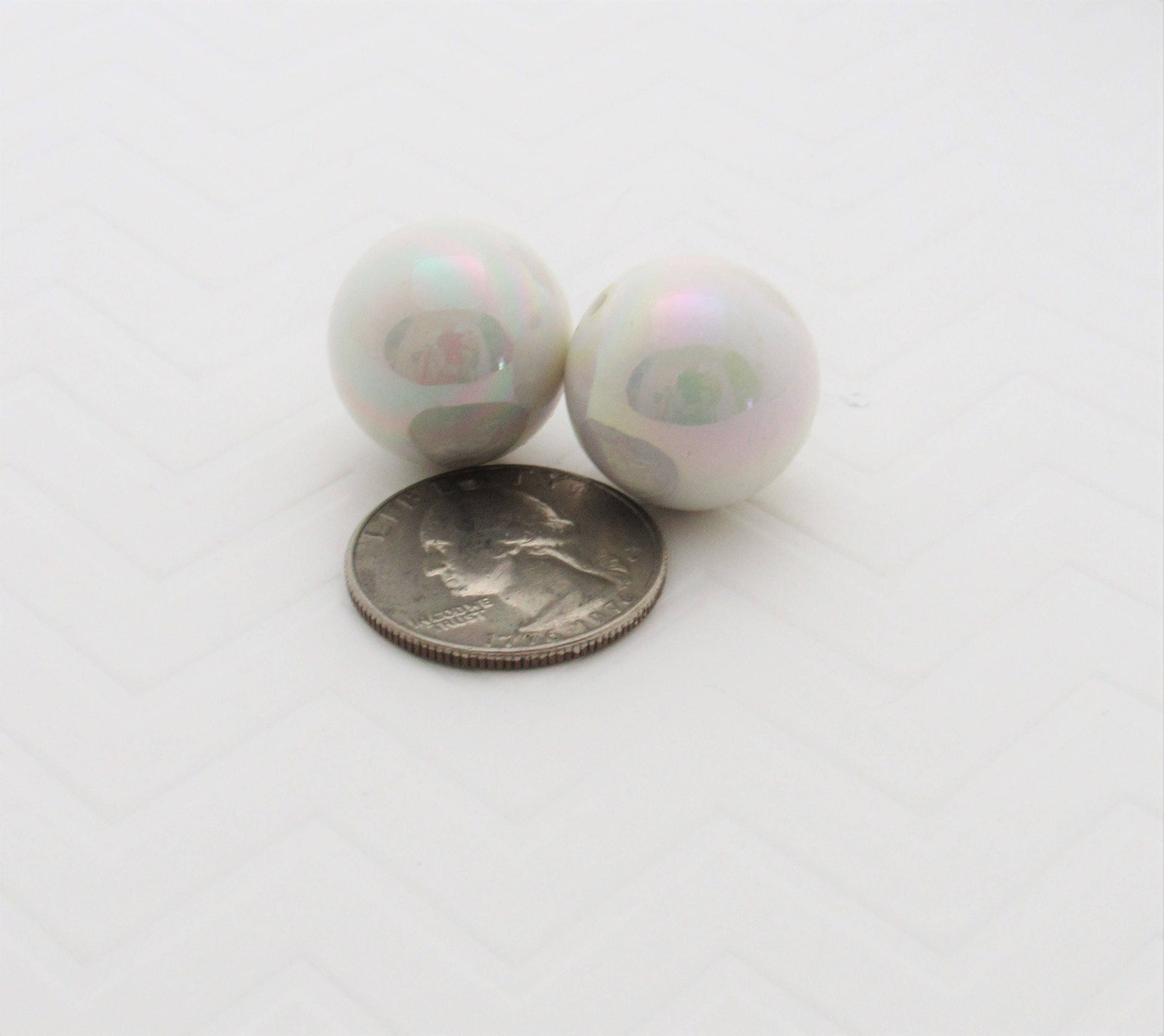 20mm White AB Bubblegum Beads, Chunky Bubblegum Beads, Gumball Beads, Acrylic Beads, Fairy Kawaii Bead Chunky Bubblegum Bead Chunky Bead