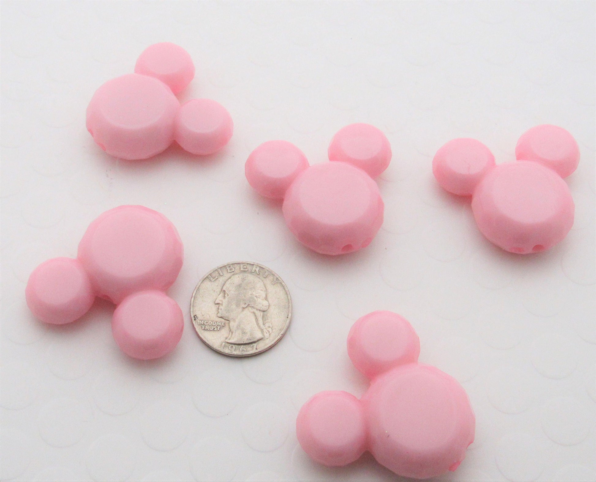 Pink Minnie Mouse Bubblegum bead, Acrylic Mickey Mouse Beads, Chunky Minnie Mouse Bead, Gumball Mickey, Chunky Mickey Necklace Bead