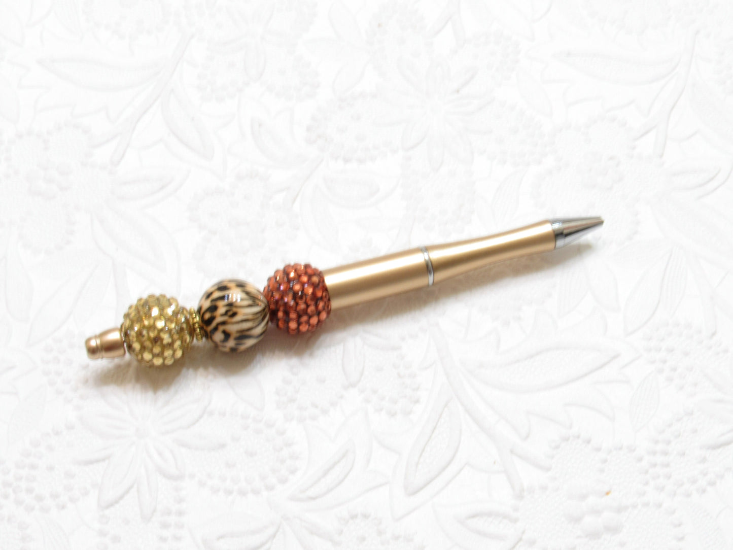 3 for 5.00 DIY Gold Bubblegum Beadable Pen Blanks,  Beadable Pen, DIY Plastic Beadable Pens, Black Ink