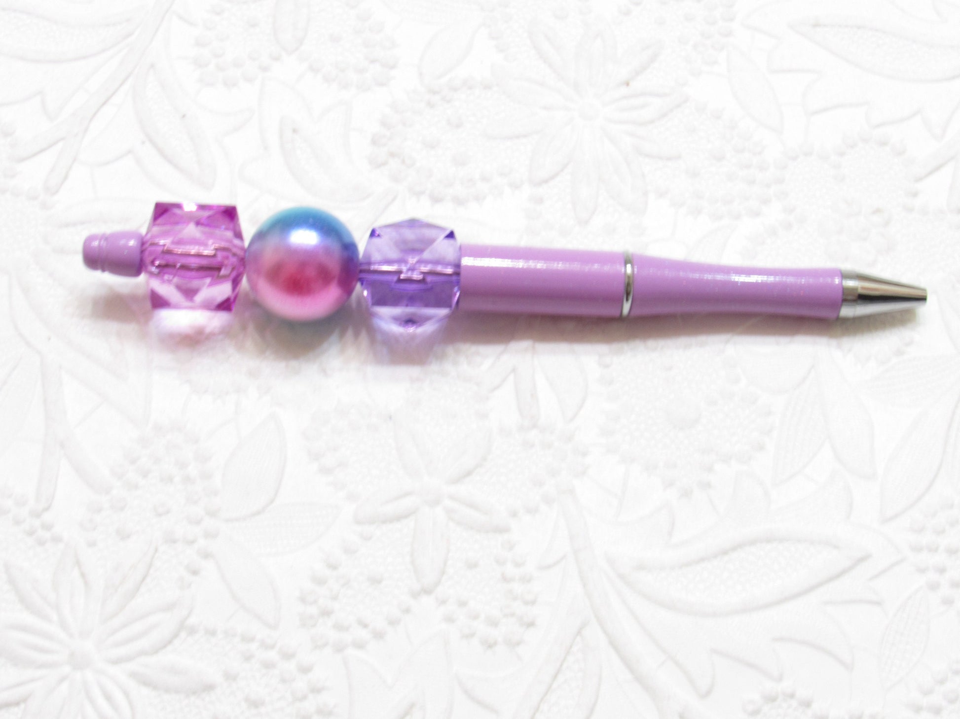 3 for 5.00 DIY Beadable Pens, Lavender Bubblegum Beadable Pen, Lavender Pen Blanks,  Beadable Pen, DIY Plastic Beadable Pens, Black Ink
