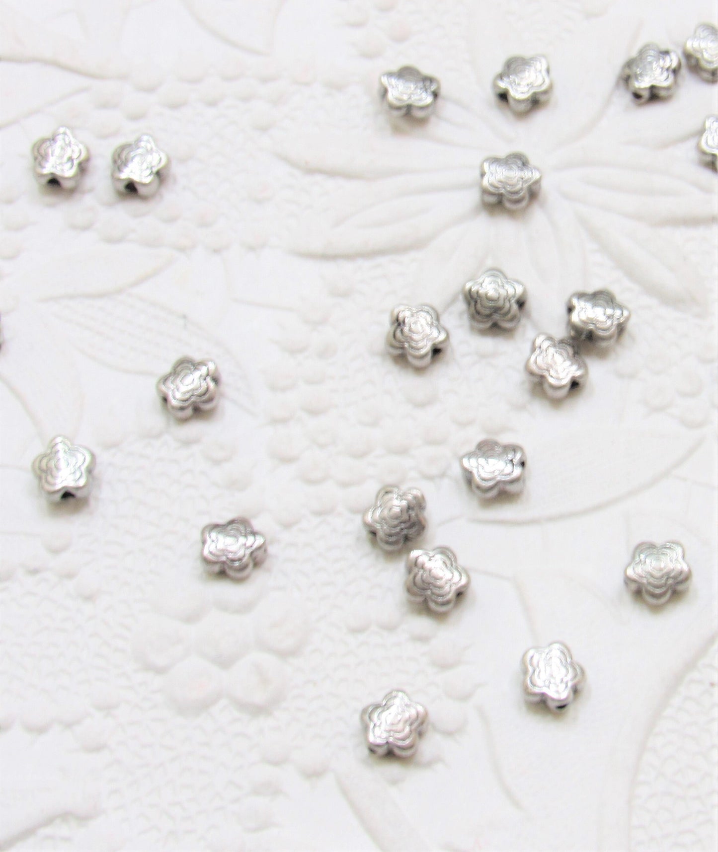 6mm  Bead Spacers, Tibetan Style Beads, Metal Spacer Beads, Antique Silver, Jewelry Supply, Beading Supply, Lead Free & Cadmium Free