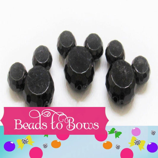 Black Mickey Mouse Bubblegum bead, Acrylic Mickey Mouse Beads, Chunky Minnie Mouse Bead, Gumball Mickey, Chunky Mickey Necklace Bead